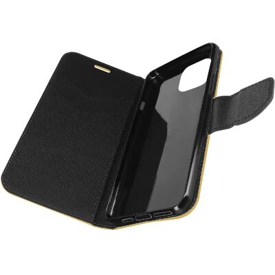 Coque Avizar iPhone 14 - Porte-cartes & Support vidéo - Or/noir - Publicité Coque Avizar iPhone 14 - Porte-cartes & Support vidéo - Or/noir - Publicité