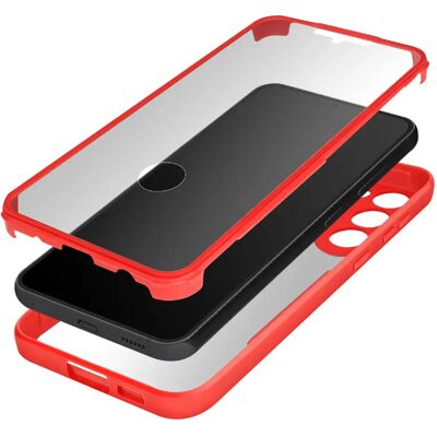 Avizar Coque 360 pour Samsung S23 Dos Rigide Protection Écran Souple Rouge - Publicité Avizar Coque 360 pour Samsung S23 Dos Rigide Protection Écran Souple Rouge - Publicité