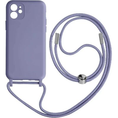 Coque Avizar pour iPhone 11 avec Lanyard de 80cm - Lavande - Publicité Coque Avizar pour iPhone 11 avec Lanyard de 80cm - Lavande - Publicité