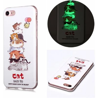 Generic iPhone SE (2nd Gen)/8/7 - Coque chats lumineux - Publicité Generic iPhone SE (2nd Gen)/8/7 - Coque chats lumineux - Publicité