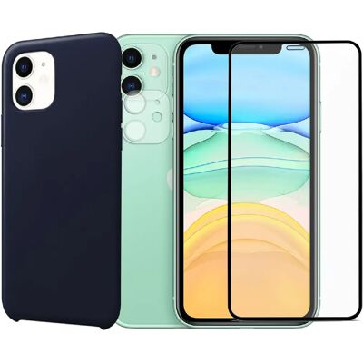 Visiodirect Kit verre trempé et coque silicone pour iPhone 11 - Publicité Visiodirect Kit verre trempé et coque silicone pour iPhone 11 - Publicité