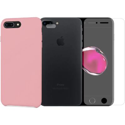 Visiodirect Kit coque silicone et verre trempé pour iPhone 7 Plus - Publicité Visiodirect Kit coque silicone et verre trempé pour iPhone 7 Plus - Publicité