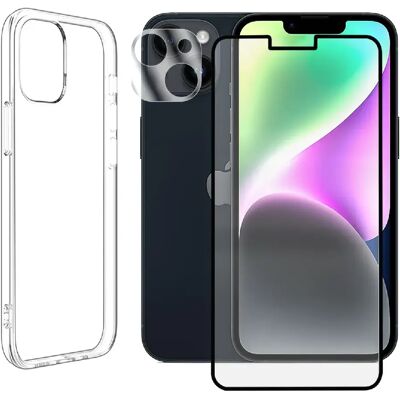 Visiodirect Protection écran verre trempé + coque silicone pour iPhone 14 - 6,1 pouces - Publicité Visiodirect Protection écran verre trempé + coque silicone pour iPhone 14 - 6,1 pouces - Publicité