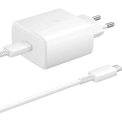 Chargeur secteur USB-C Samsung 45W - Blanc - Publicité Chargeur secteur USB-C Samsung 45W - Blanc - Publicité