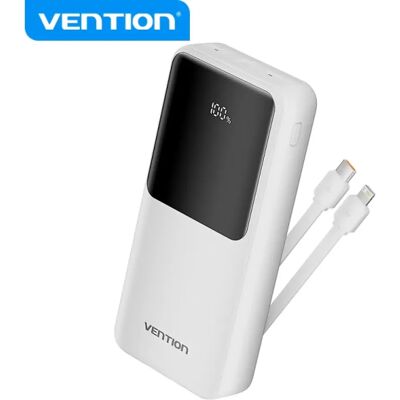 Powerbank Vention FHPW0 - 20000mAh, USB-C, Lightning, Blanc - Publicité Powerbank Vention FHPW0 - 20000mAh, USB-C, Lightning, Blanc - Publicité
