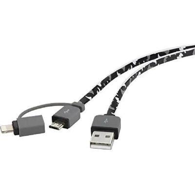 Câble Renkforce Apple iPad/iPhone/iPod - Micro-USB/Lightning 0,20 m Camouflage - Publicité Câble Renkforce Apple iPad/iPhone/iPod - Micro-USB/Lightning 0,20 m Camouflage - Publicité