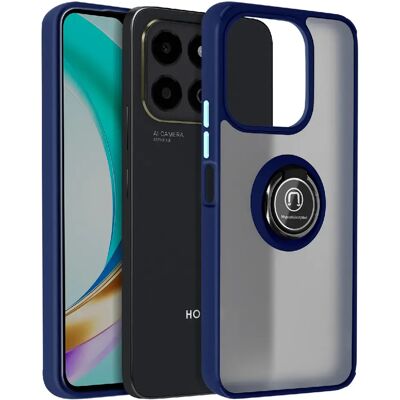 Coque à anneau métallique bleu foncé Avizar pour Honor X6b - Étui téléphone - Publicité Coque à anneau métallique bleu foncé Avizar pour Honor X6b - Étui téléphone - Publicité