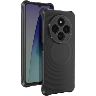 Coque résistante aux chocs noire pour Galaxy A16 avec texture d'onde 3D - Publicité Coque résistante aux chocs noire pour Galaxy A16 avec texture d'onde 3D - Publicité