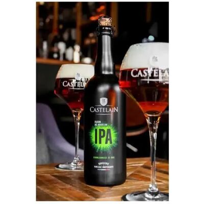 Castel FLEUR DE HOUBLON IPA 75cl 6,5% Vol. Publicité Castel FLEUR DE HOUBLON IPA 75cl 6,5% Vol. Publicité