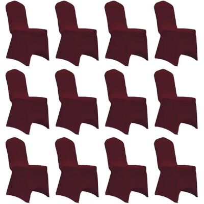 Decoshop26 Housses élastiques de chaise Bordeaux 12 pièces DEC022526 - Publicité Decoshop26 Housses élastiques de chaise Bordeaux 12 pièces DEC022526 - Publicité