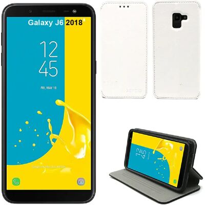 Xeptio Étui Luxe Galaxy J6 2018 Blanc - Publicité Xeptio Étui Luxe Galaxy J6 2018 Blanc - Publicité