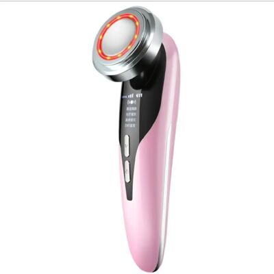 Chrono Masseur facial anti-âge LED - Rose - Publicité Chrono Masseur facial anti-âge LED - Rose - Publicité
