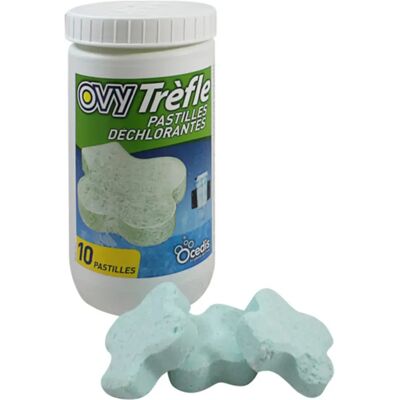 Pastilles déchlorantes Ovia Green - Traitement de l'eau de piscine - Publicité Pastilles déchlorantes Ovia Green - Traitement de l'eau de piscine - Publicité
