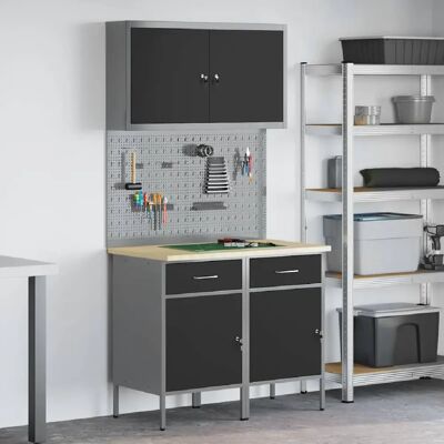Armoires de travail et de rangement vidaXL - Acier durable, Verrouillables, Look industriel - Publicité Armoires de travail et de rangement vidaXL - Acier durable, Verrouillables, Look industriel - Publicité