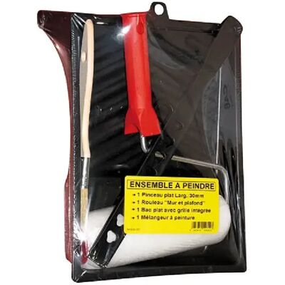 Savy Kit peinture rouleau pinceau bac - Publicité Savy Kit peinture rouleau pinceau bac - Publicité