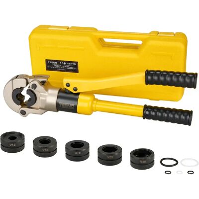 TEENO Pince à Sertir Multicouche (100kn), Pour Raccords sur Tubes: V12, V15, V18, V22, V28 - Publicité TEENO Pince à Sertir Multicouche (100kn), Pour Raccords sur Tubes: V12, V15, V18, V22, V28 - Publicité