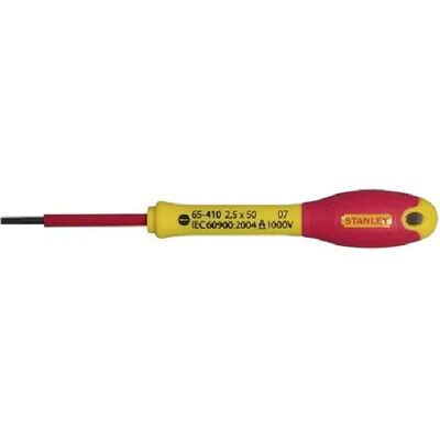 Tournevis isolé pour électriciens Stanley - 2.5X50mm - Tournevis - Publicité Tournevis isolé pour électriciens Stanley - 2.5X50mm - Tournevis - Publicité