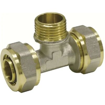 boni-shop Raccord T à Visser 16mm pour Tube Multicouche, 1/2" AG - Publicité boni-shop Raccord T à Visser 16mm pour Tube Multicouche, 1/2" AG - Publicité