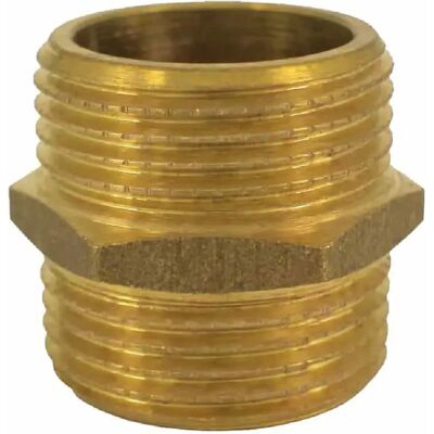 boni-shop Raccord fileté en laiton double mamelon 1" AG x 1" AG - Publicité boni-shop Raccord fileté en laiton double mamelon 1" AG x 1" AG - Publicité