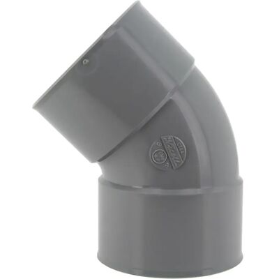 Coude PVC 45° Nicoll Raccord double NF-Me - Publicité Coude PVC 45° Nicoll Raccord double NF-Me - Publicité