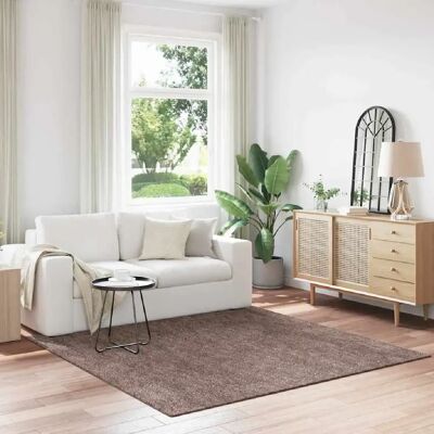 vidaXL - Tapis shaggy 200x200 Marron Soutien en latex - Publicité vidaXL - Tapis shaggy 200x200 Marron Soutien en latex - Publicité