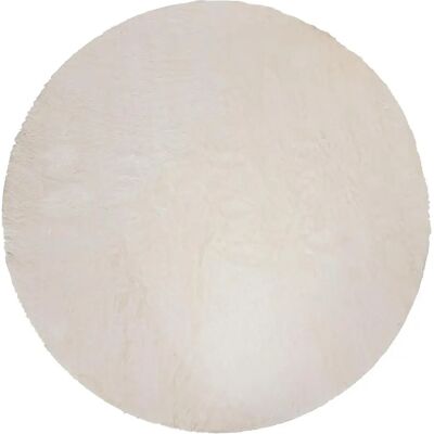 Tapis en fausse fourrure blanche Atmosphera D118cm - Tapis - Publicité Tapis en fausse fourrure blanche Atmosphera D118cm - Tapis - Publicité