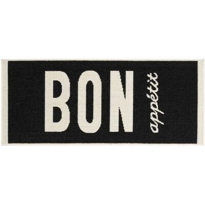 Paris Prix - Appetito - Noir - 50x120cm - Tapis - Publicité Paris Prix - Appetito - Noir - 50x120cm - Tapis - Publicité