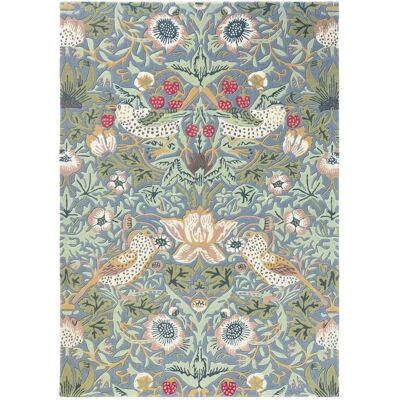 Tapis en laine Morris & Co Strawberry Thief - Motif floral - 170x240 cm - Publicité Tapis en laine Morris & Co Strawberry Thief - Motif floral - 170x240 cm - Publicité