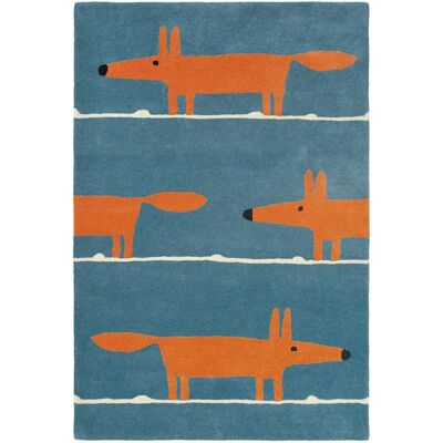 UnAmourDeTapis Un amour de tapis MR FOX Scion - 140x200 cm - Bleu - Publicité UnAmourDeTapis Un amour de tapis MR FOX Scion - 140x200 cm - Bleu - Publicité