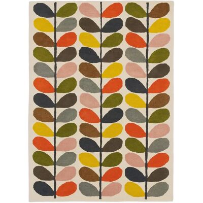 UnAmourDeTapis tapis salle à manger 250x350 fait à la main en laine crème et orange - Publicité UnAmourDeTapis tapis salle à manger 250x350 fait à la main en laine crème et orange - Publicité