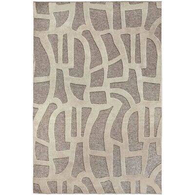 UnAmourDeTapis Tapis kilim 160 x 230 cm, beige et marron, motif géométrique, THERESE, design chaleureux - Publicité UnAmourDeTapis Tapis kilim 160 x 230 cm, beige et marron, motif géométrique, THERESE, design chaleureux - Publicité