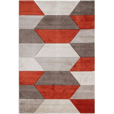 Altri Brand Carve Gris Rouille Tapis Géométrique - Tapis - Publicité Altri Brand Carve Gris Rouille Tapis Géométrique - Tapis - Publicité
