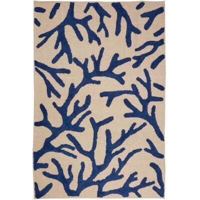 ATMOSPHERA Tapis à Motifs Coraux Océania 120x170cm Bleu - Publicité ATMOSPHERA Tapis à Motifs Coraux Océania 120x170cm Bleu - Publicité