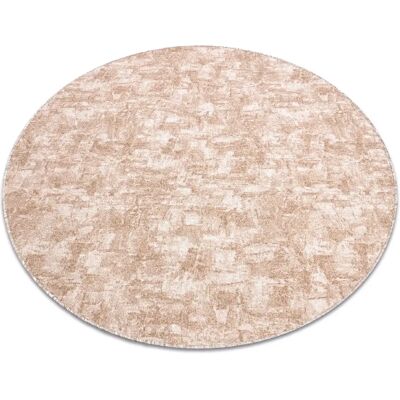 Tapis Rond Beige Belge - Cercle Solide 200cm - Publicité Tapis Rond Beige Belge - Cercle Solide 200cm - Publicité