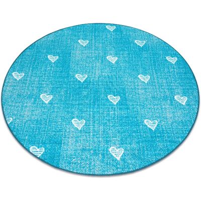 Dywany Łuszczów Tapis Enfant Cercle Bleu Turquoise - Enfants & Vintage - Publicité Dywany Łuszczów Tapis Enfant Cercle Bleu Turquoise - Enfants & Vintage - Publicité