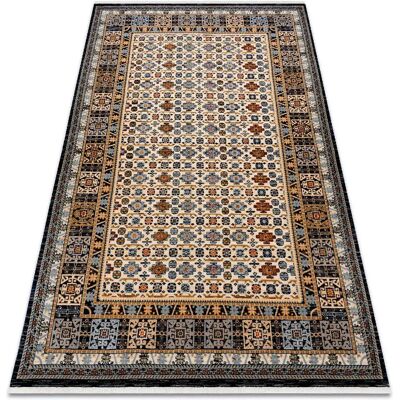 Tapis en Laine KESHAN - Motif Vintage, Beige / Marine - 80x145cm - Publicité Tapis en Laine KESHAN - Motif Vintage, Beige / Marine - 80x145cm - Publicité