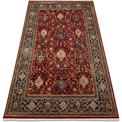 Tapis en Laine KESHAN - Motif Vintage, Beige / Bordeaux / Marine - 120x145cm - Publicité Tapis en Laine KESHAN - Motif Vintage, Beige / Bordeaux / Marine - 120x145cm - Publicité