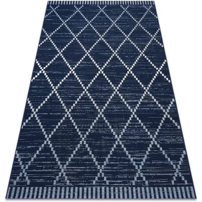 Tapis Bleu Sisald Diamants Carrés - Tapis - Publicité Tapis Bleu Sisald Diamants Carrés - Tapis - Publicité