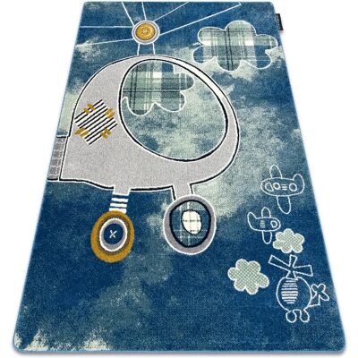 Tapis pour enfants hélicoptère bleu Dywany Łuszczów - Tapis - Publicité Tapis pour enfants hélicoptère bleu Dywany Łuszczów - Tapis - Publicité