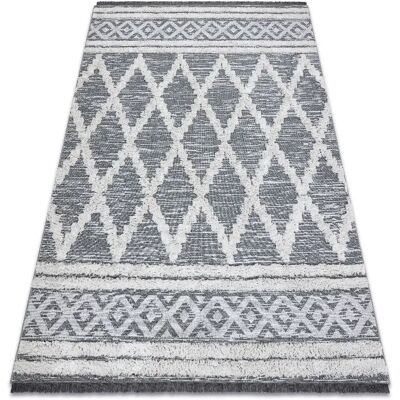 Tapis ECO SISAL Diamants de Dywany Łuszczów - Coton recyclé, Gris/Crème, 194x290cm - Publicité Tapis ECO SISAL Diamants de Dywany Łuszczów - Coton recyclé, Gris/Crème, 194x290cm - Publicité