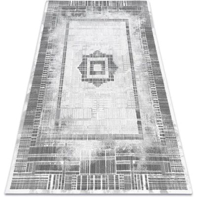 Tapis en acrylique VALS - Carrés Rayures Gris foncé Gris clair 240x340cm - Tapis - Publicité Tapis en acrylique VALS - Carrés Rayures Gris foncé Gris clair 240x340cm - Tapis - Publicité