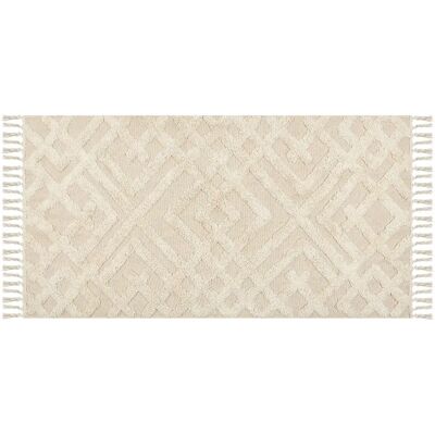 Tapis en Coton Beliani - Motif Géométrique - 80x150cm - Publicité Tapis en Coton Beliani - Motif Géométrique - 80x150cm - Publicité