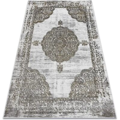 Tapis LIRA Gris / Or - Moderne, Structuré, Glamour - 80x150cm - Publicité Tapis LIRA Gris / Or - Moderne, Structuré, Glamour - 80x150cm - Publicité