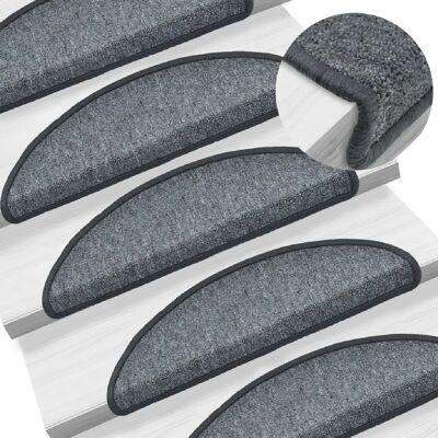 Decoshop26 Tapis escalier - 56 x 17 cm - Gris - Publicité Decoshop26 Tapis escalier - 56 x 17 cm - Gris - Publicité