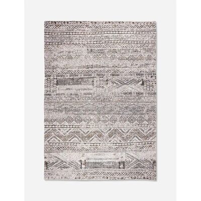 Tapis Kilim Blanc Louis de Poortere - Design Antique Géométrique - Publicité Tapis Kilim Blanc Louis de Poortere - Design Antique Géométrique - Publicité