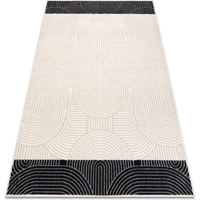 RugsX - Tapis en laine Angel 7901 - Beige / noir - 80x150 cm - Publicité RugsX - Tapis en laine Angel 7901 - Beige / noir - 80x150 cm - Publicité