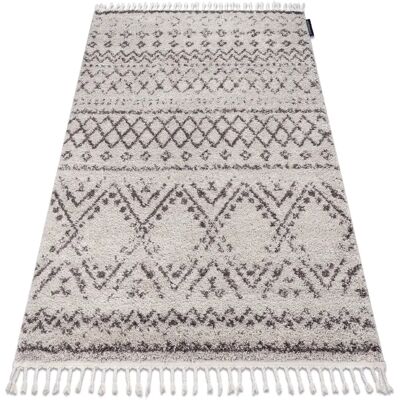 RugsX Tapis G0526 Crème / Marron Shaggy - Tapis - Publicité RugsX Tapis G0526 Crème / Marron Shaggy - Tapis - Publicité