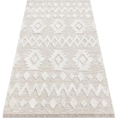 RugsX Tapis eco sisal maroc rhombus boho frange - beige - Publicité RugsX Tapis eco sisal maroc rhombus boho frange - beige - Publicité