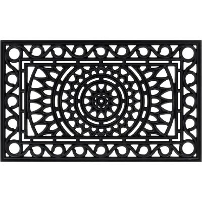 vidaXL Tapis de porte Rectangulaire 45x75 cm Caoutchouc Noir - Tapis d'entrée - Publicité vidaXL Tapis de porte Rectangulaire 45x75 cm Caoutchouc Noir - Tapis d'entrée - Publicité