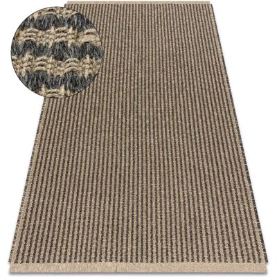 Tapis en jute RugsX 3650 - Tissé plat, lignes noir/beige - Tapis - Publicité Tapis en jute RugsX 3650 - Tissé plat, lignes noir/beige - Tapis - Publicité